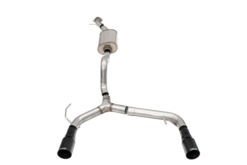 Corsa 21-24 Ford Bronco 2.3L 2-Door 2.75in Cat-Back Dual Rear Exhaust w/ 4in Straight-Cut Black Tips CORSA Performance Catback  AXOPROS