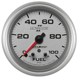 Autometer Ultra-Lite II 2 5/8in 0-100 PSI Full Sweep Electronic Fuel Pressure Gauge AutoMeter Gauges  AXOPROS