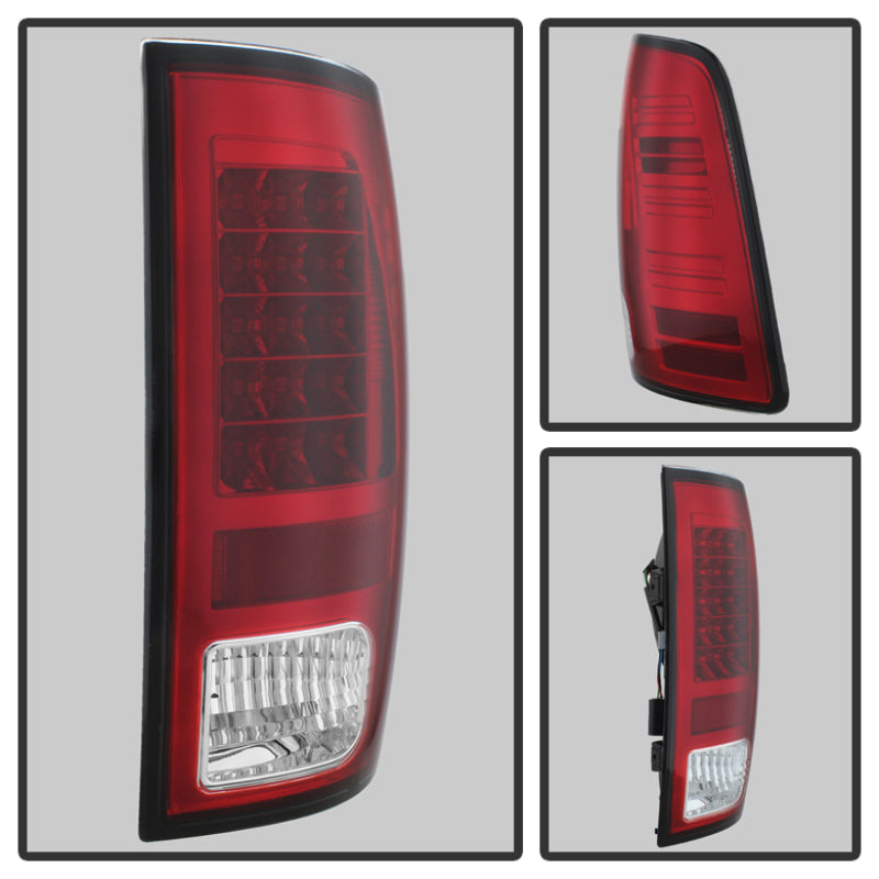 Spyder Dodge Ram 1500 13-14 13-14 LED Tail Lights LED Model only - Red Clear ALT-YD-DRAM13-LED-RC SPYDER Tail Lights  AXOPROS