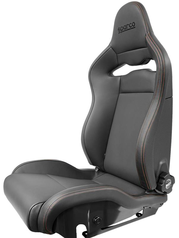 Sparco Seat SPX Special Edition Black/Red w/ Gloss Carbon Shell - Right SPARCO Reclineable Seats  AXOPROS