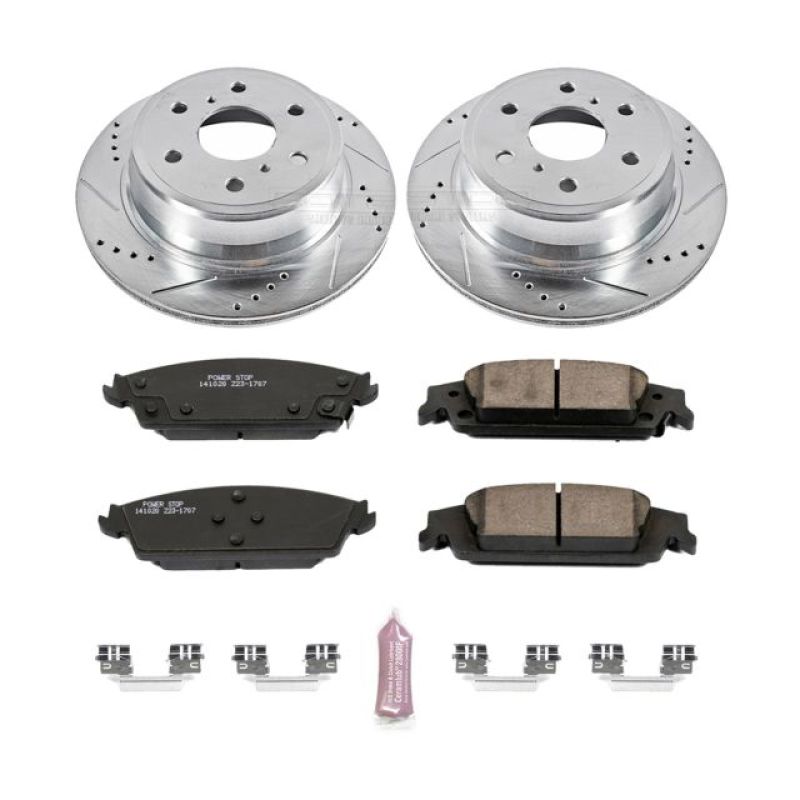 Power Stop 15-19 Cadillac Escalade Rear Z23 Evolution Sport Brake Kit PowerStop Brake Kits - Performance D&S  AXOPROS