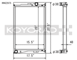 Koyo 01-06 BMW E46 M3 3.2L I6 Radiator Koyo Radiators  AXOPROS