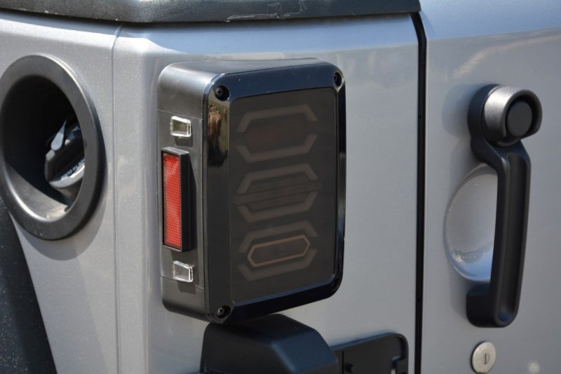 DV8 Offroad 07-18 Jeep Wrangler JK Octagon LED Tail Light DV8 Offroad Tail Lights  AXOPROS
