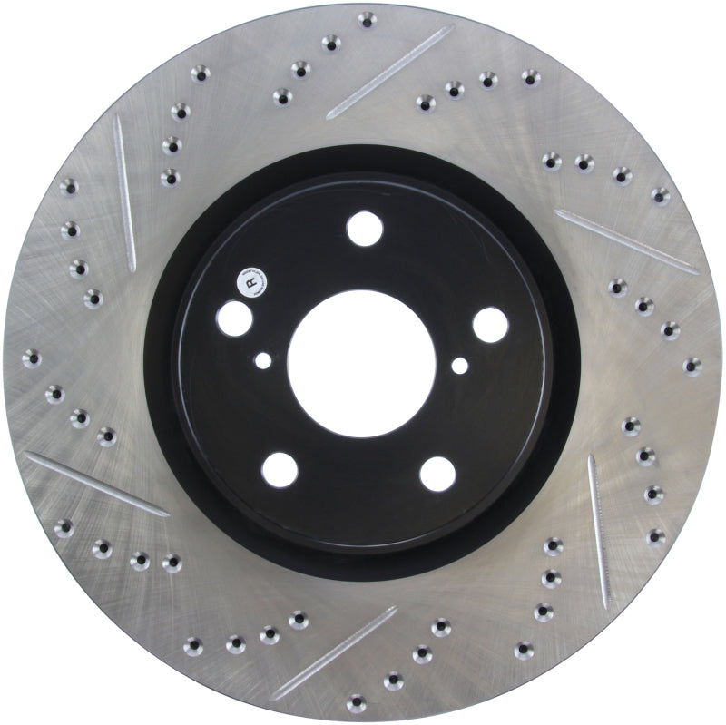 StopTech 5/93-98 Toyota Supra Turbo Right Front Slotted & Drilled Rotor Stoptech Brake Rotors - Slot & Drilled  AXOPROS