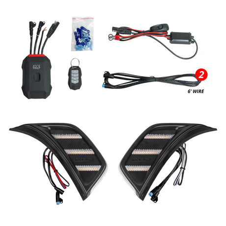 XKGLOW XK Glow XKmax Jeep Air Vent Light RGB+ Amber Turn & Running App Cntl Light Accessories and Wiring aftermarket performance part