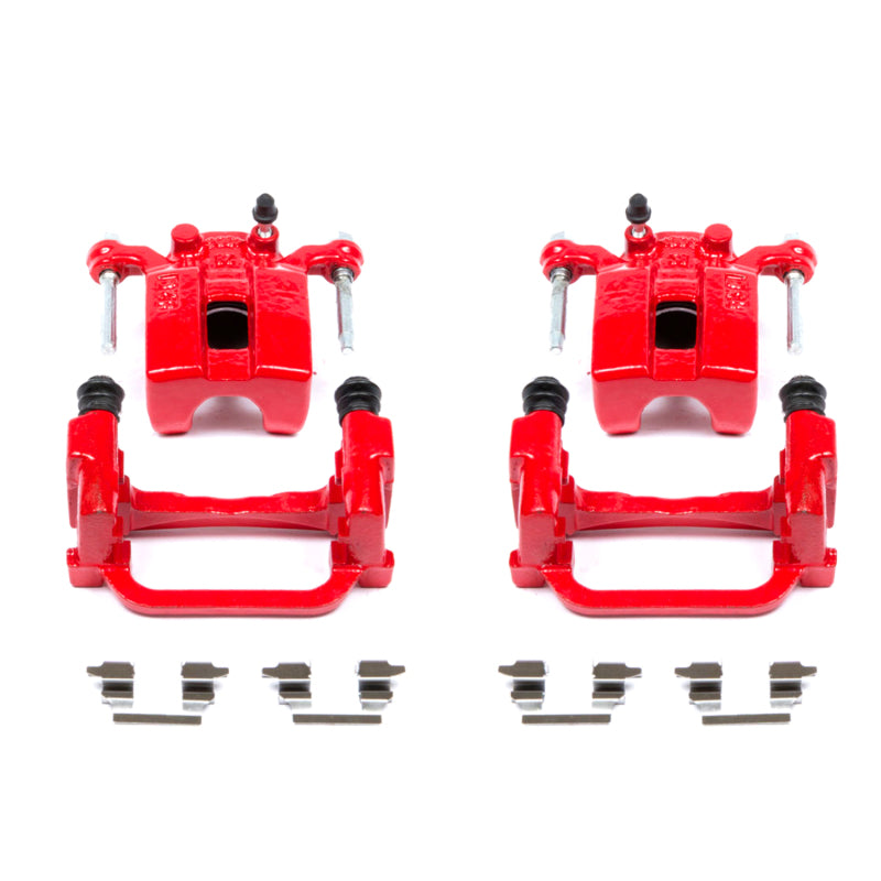 Power Stop 05-08 Infiniti G35 Rear Red Calipers w/Brackets - Pair PowerStop Brake Calipers - Perf  AXOPROS
