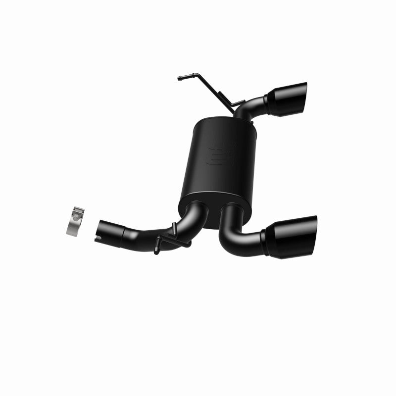 MagnaFlow 07-17 Jeep Wrangler JK 3.8/3.6L Dual Split Rear Exit Black Axle-Back Exhaust - AXOPROS Magnaflow Axle Back  