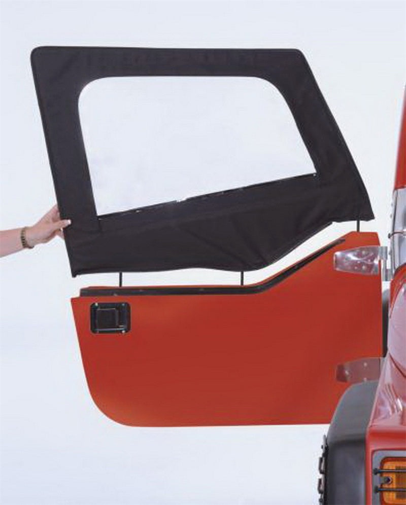 Rampage 1997-2002 Jeep Wrangler(TJ) Door Skins - Black Denim Rampage Door Panels  AXOPROS