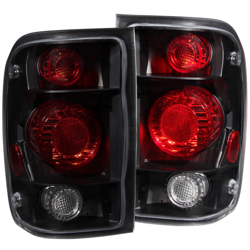 ANZO 1998-2000 Ford Ranger Taillights Dark Smoke G2 ANZO Tail Lights  AXOPROS