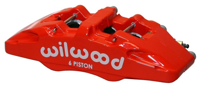 Wilwood Caliper-Forged Dynapro 6 5.25in Mount-Red-R/H 1.62/1.12/1.12in Pistons 0.81in Disc Wilwood Brake Calipers - Perf  AXOPROS