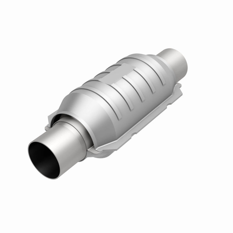 MagnaFlow Conv Univ 2.25in Inlet/Outlet Center/Center Round 9in Body L x 5.125in W x 13in Overall L Magnaflow Catalytic Converter Universal  AXOPROS