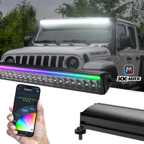 XKGLOW XK Glow XKmax 40in Offroad Light Bar w/ RGBW Chasing DRL & App Control Light Bars & Cubes aftermarket performance part
