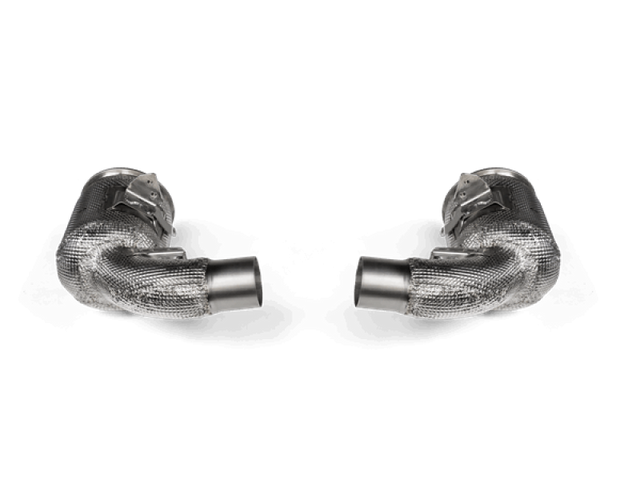 Akrapovic 20-21 Porsche 911 Turbo/Turbo S (992) Link Pipe Set w/Catalytic Converter (SS) Akrapovic Connecting Pipes  AXOPROS