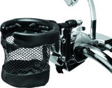 Kuryakyn Drink Holder With Basket Perch Mount Gloss Black Kuryakyn Cup Holders  AXOPROS