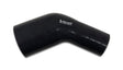 Vibrant 3in ID x 3.50in ID Gloss Black Silicone 45 Degree Transition Elbow Vibrant Silicone Couplers & Hoses  AXOPROS