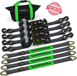 Rhino USA Heavy Duty Vehicle Tie Down Kit - Black Rhino USA Cargo Tie-Downs  AXOPROS