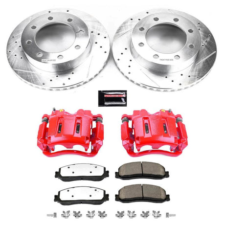 PowerStop Power Stop 2012 Ford F-350 Super Duty Front Z36 Truck & Tow Brake Kit w/Calipers Brake Calipers - Perf aftermarket performance part