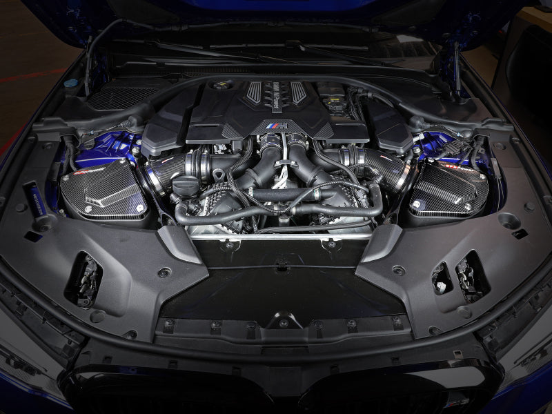 aFe Momentum Black Series Carbon Fiber Pro 5R Air Intake System BMW M5 (F90) 18-19 aFe Cold Air Intakes  AXOPROS