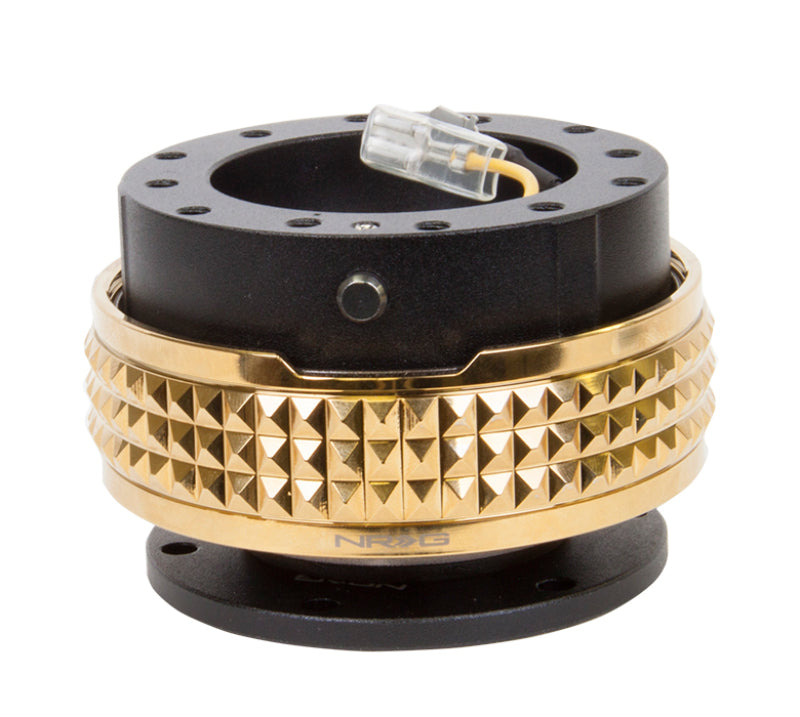 NRG Quick Release Kit - Pyramid Edition - Black Body / Chrome Gold Pyramid Ring NRG Quick Release Adapters  AXOPROS