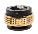 NRG Quick Release Kit - Pyramid Edition - Black Body / Chrome Gold Pyramid Ring NRG Quick Release Adapters  AXOPROS