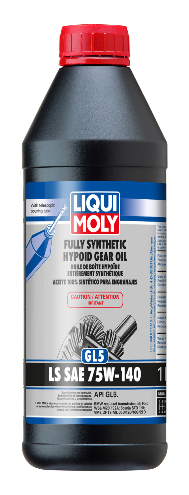 LIQUI MOLY 1L Fully Synthetic Hypoid Gear Oil (GL5) LS SAE 75W140 LIQUI MOLY Gear Oils  AXOPROS