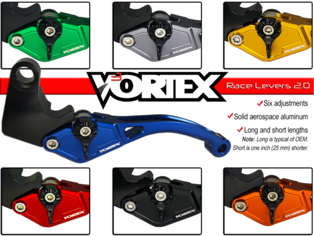 Vortex Racing Vortex Racing H-L203 B22H Clutch Lever Short- Black Levers aftermarket performance part