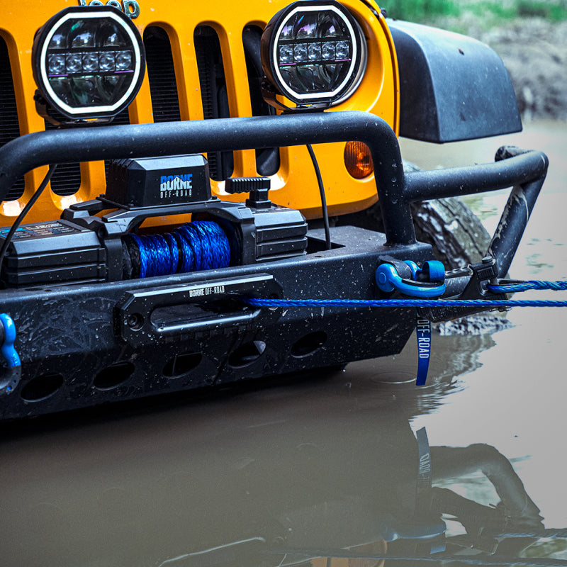 Borne Off-Road 12K Winch - Orange Synthetic Rope Borne Off-Road Winches  AXOPROS