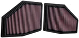 K&N 2020 BMW M550i 4.4L V8 Replacement Air Filter (2 Per Box) K&N Engineering Air Filters - Drop In  AXOPROS