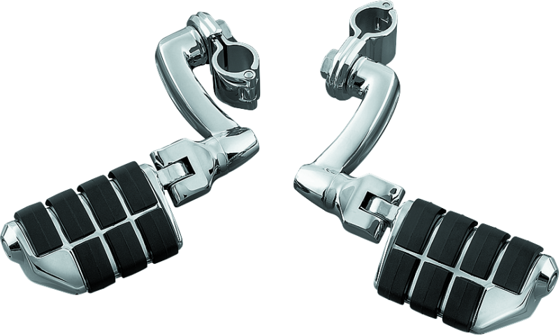 Kuryakyn Dually ISO  Pegs With 1inch Clamp Chrome (Pair) Kuryakyn Footpegs  AXOPROS