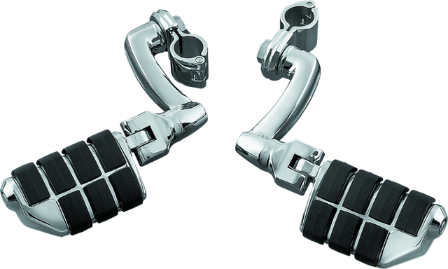 Kuryakyn Dually ISO  Pegs With 1inch Clamp Chrome (Pair) Kuryakyn Footpegs  AXOPROS