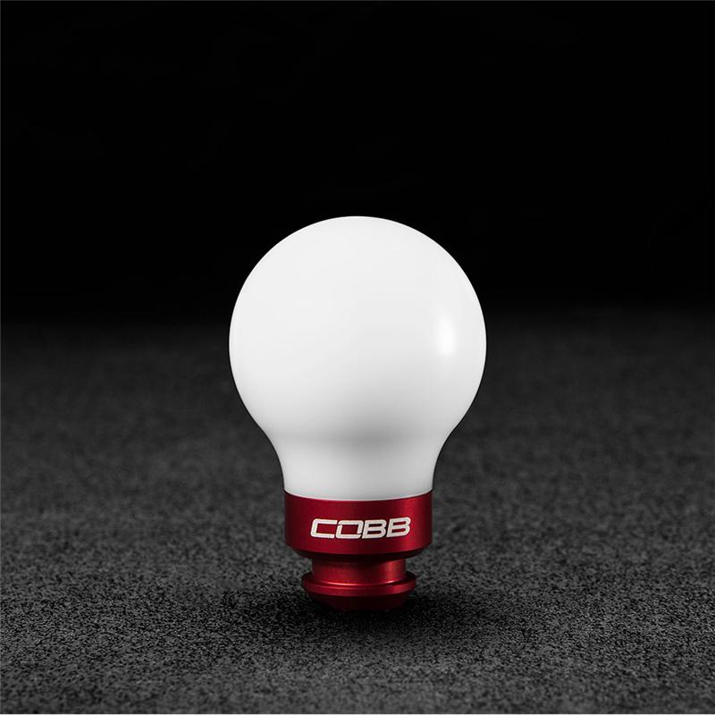 Cobb Subaru 5-Speed COBB Knob - White w/ Race Red COBB Shift Knobs  AXOPROS