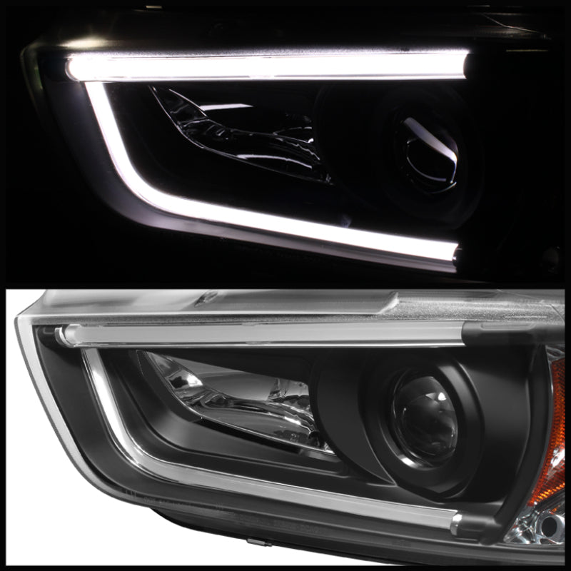 Spyder Dodge Charger 11-14 Projector Headlights Halogen - Light Tube DRL Blk PRO-YD-DCH11-LTDRL-BK SPYDER Headlights  AXOPROS