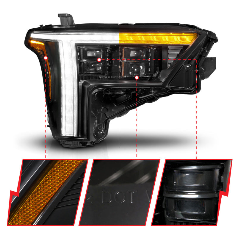 ANZO 22-24 Toyota Tundra (w/Factory LED Refl.) Z-Series Full LED Proj Headlights - Pass. Side ONLY ANZO Headlights  AXOPROS