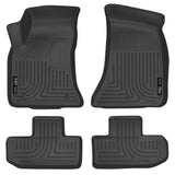 Husky Liners 16-22 Dodge Challenger (RWD) Front & Second Row Black Floor Liners Husky Liners Floor Mats - Rubber  AXOPROS