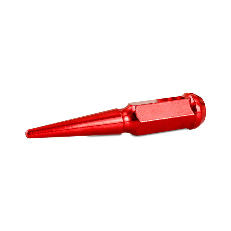 Mishimoto Steel Spiked Lug Nuts M12x1.5 20pc Set - Red Mishimoto Lug Nuts  AXOPROS