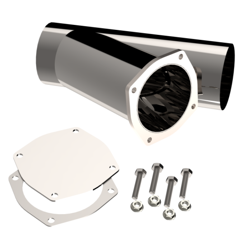 QTP 5in Weld-On QTEC Exhaust Cutout Y-Pipe QTP Y Pipes  AXOPROS