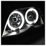 Spyder BMW E46 3-Series 02-05 4DR Projector Headlights 1PC LED Halo Blk PRO-YD-BMWE4602-4D-AM-BK SPYDER Headlights  AXOPROS