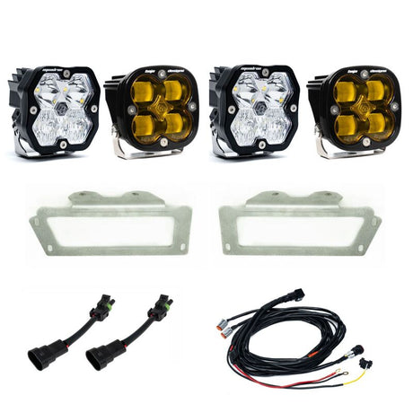 Baja Designs Baja Designs 10-18 Dodge Ram 2500/3500 / 09-12 1500 Squadron SAE 2.0 Fog Kit (SAE Fog) - Baja Amber Fog Lights aftermarket performance part