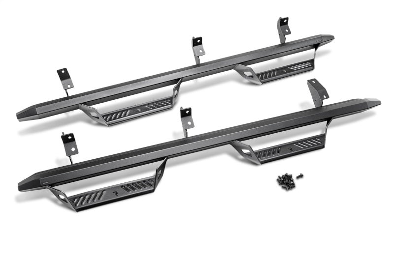 N-Fab Predator Pro 19-20 Chevy/GMC 1500 Crew Cab - Cab Length - Tex. Black N-Fab Nerf Bars  AXOPROS
