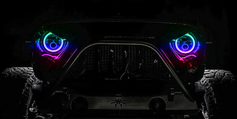 Oracle 7in High Powered LED Headlights - Black Bezel - Dynamic - Dynamic SEE WARRANTY ORACLE Lighting Headlights  AXOPROS