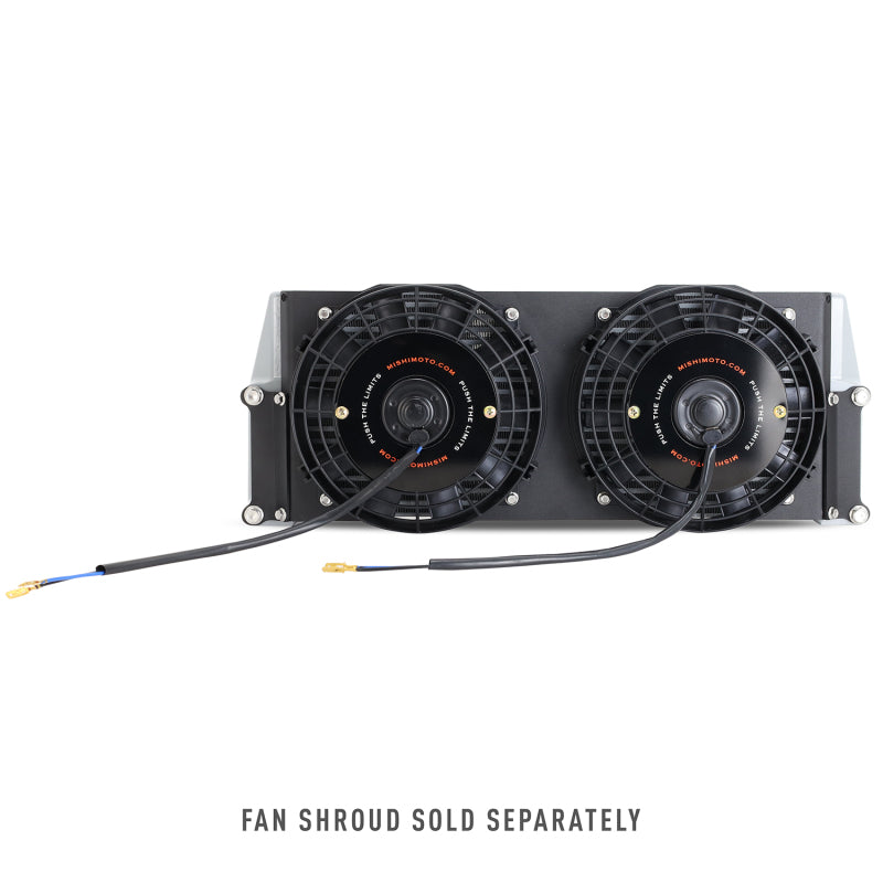 Mishimoto Heavy-Duty Oil Cooler - 17in. Same-Side Outlets - Silver Mishimoto Oil Coolers  AXOPROS