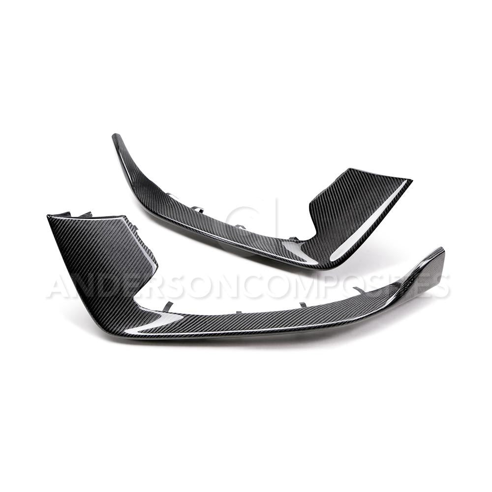 Anderson Composites AC-FBI15MU350 Carbon Fiber Front Bumper Inserts For 2015-2020 Ford Mustang Shelby GT350 Anderson Composites Bumper Insert  AXOPROS