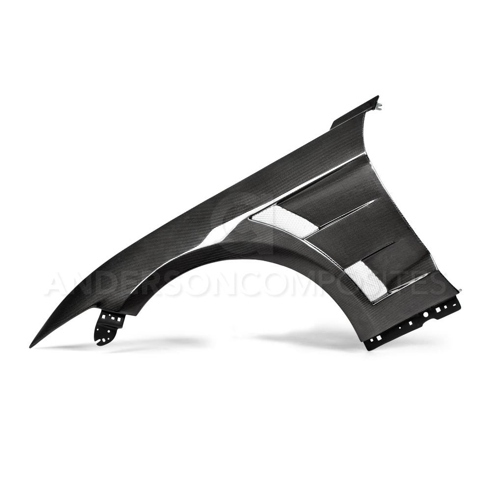 Anderson Composites AC-FF15FDMU-AT Type-AT Carbon Fiber Front Fenders For 2015-2017 Ford Mustang (04inch Wider) (pair) Anderson Composites Fender  AXOPROS
