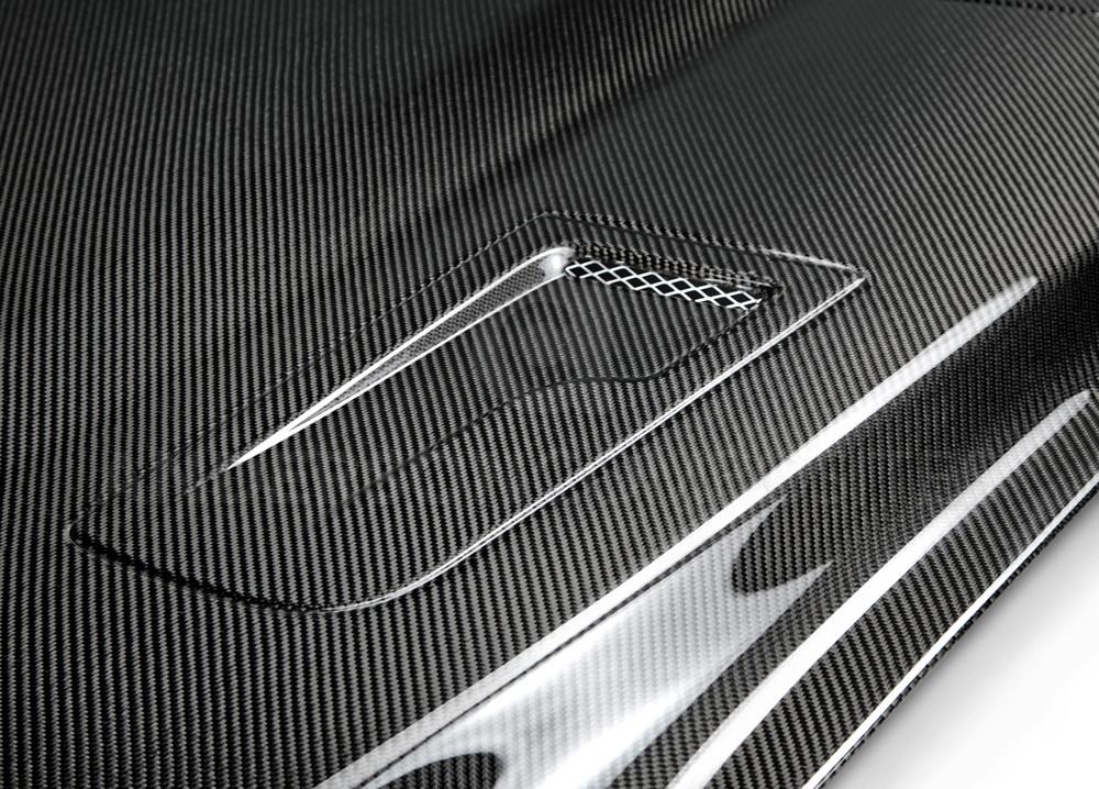 Anderson Composites AC-HD15FDMU-AT-DS Type-GTH Double Sided Carbon Fiber Hood For 2015-2017 Ford Mustang Anderson Composites Hood  AXOPROS