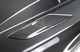 Anderson Composites AC-HD15FDMU-CJ-DS Type-CJ Double Sided Carbon Fiber 3 Inch Cowl Hood For 2015-2017 Ford Mustang Anderson Composites Hood  AXOPROS