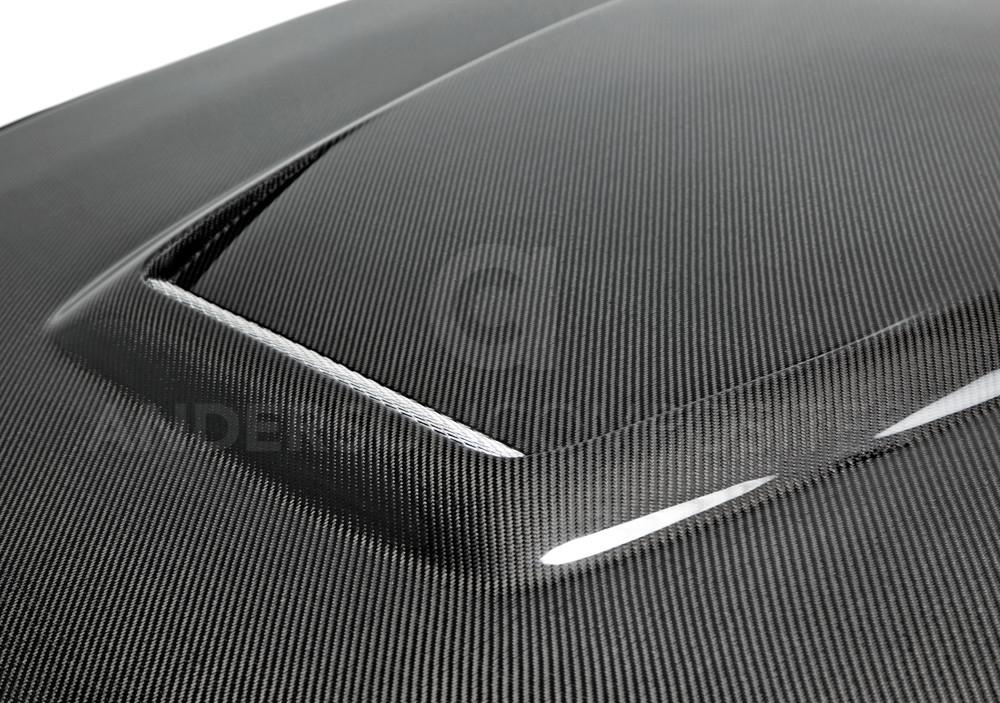 Anderson Composites AC-HD15FDMU-GR-DS Type-GR (GT350 Style) Double Sided Carbon Fiber Hood For 2015-2017 Ford Mustang Anderson Composites Hood  AXOPROS