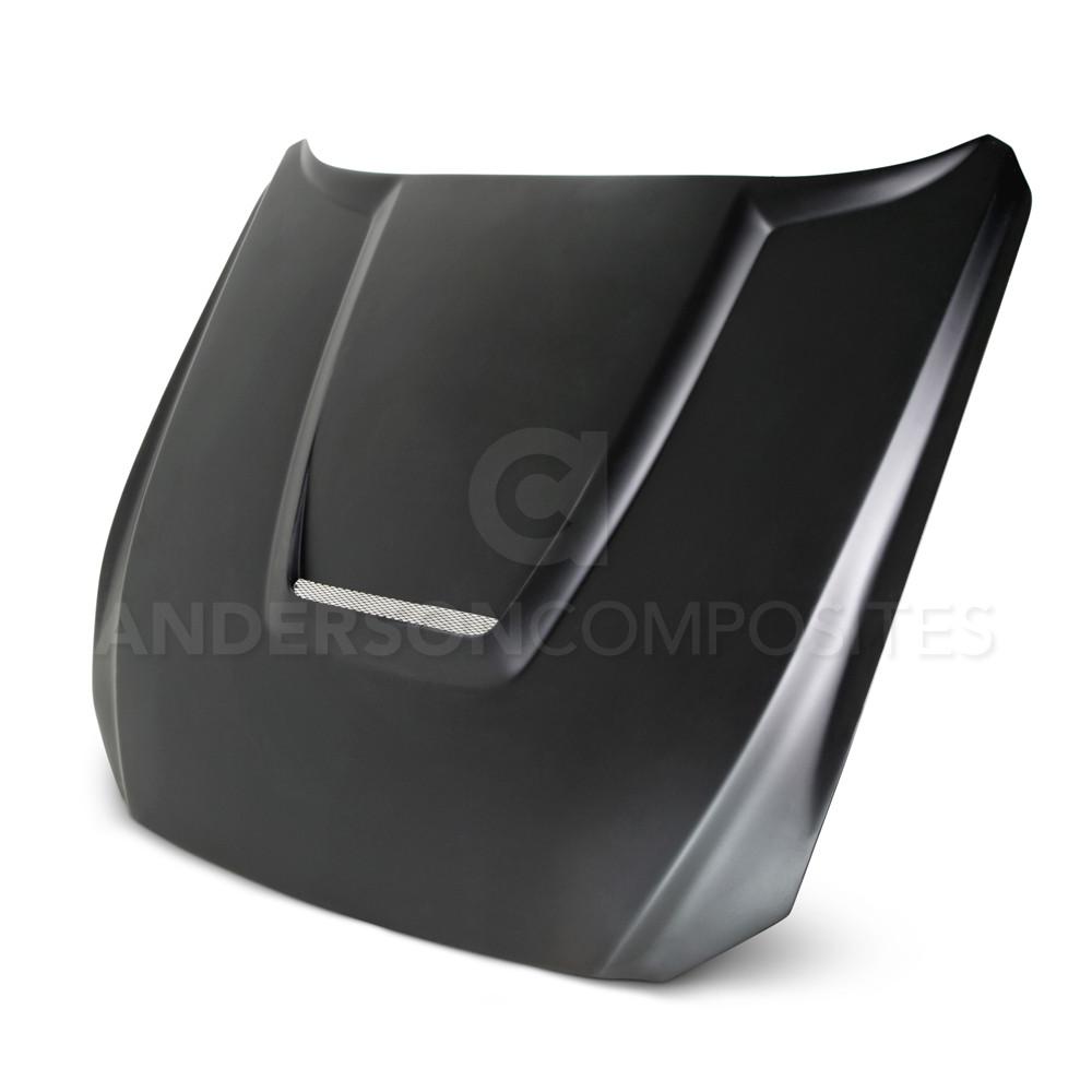 Anderson Composites AC-HD15FDMU-GR-GF Type-GR (GT350 Style) Fiberglass Hood For 2015-2017 Ford Mustang Anderson Composites Hood  AXOPROS