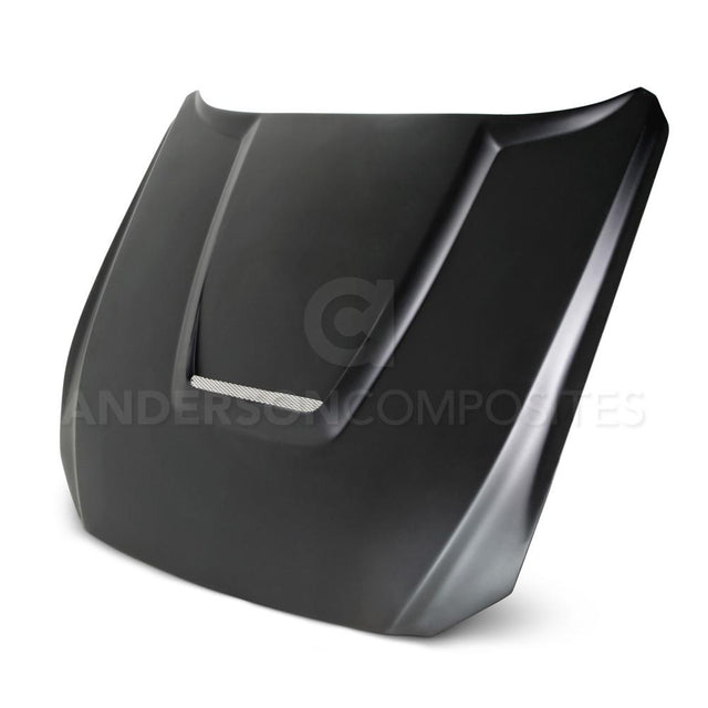 Anderson Composites AC-HD15FDMU-GR-GF Type-GR (GT350 Style) Fiberglass Hood For 2015-2017 Ford Mustang Anderson Composites Hood  AXOPROS
