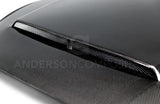 Anderson Composites AC-HD15FDMU-SN-DS Type-SN Double Sided Carbon Fiber Hood For 2015-2017 Ford Mustang Anderson Composites Hood  AXOPROS