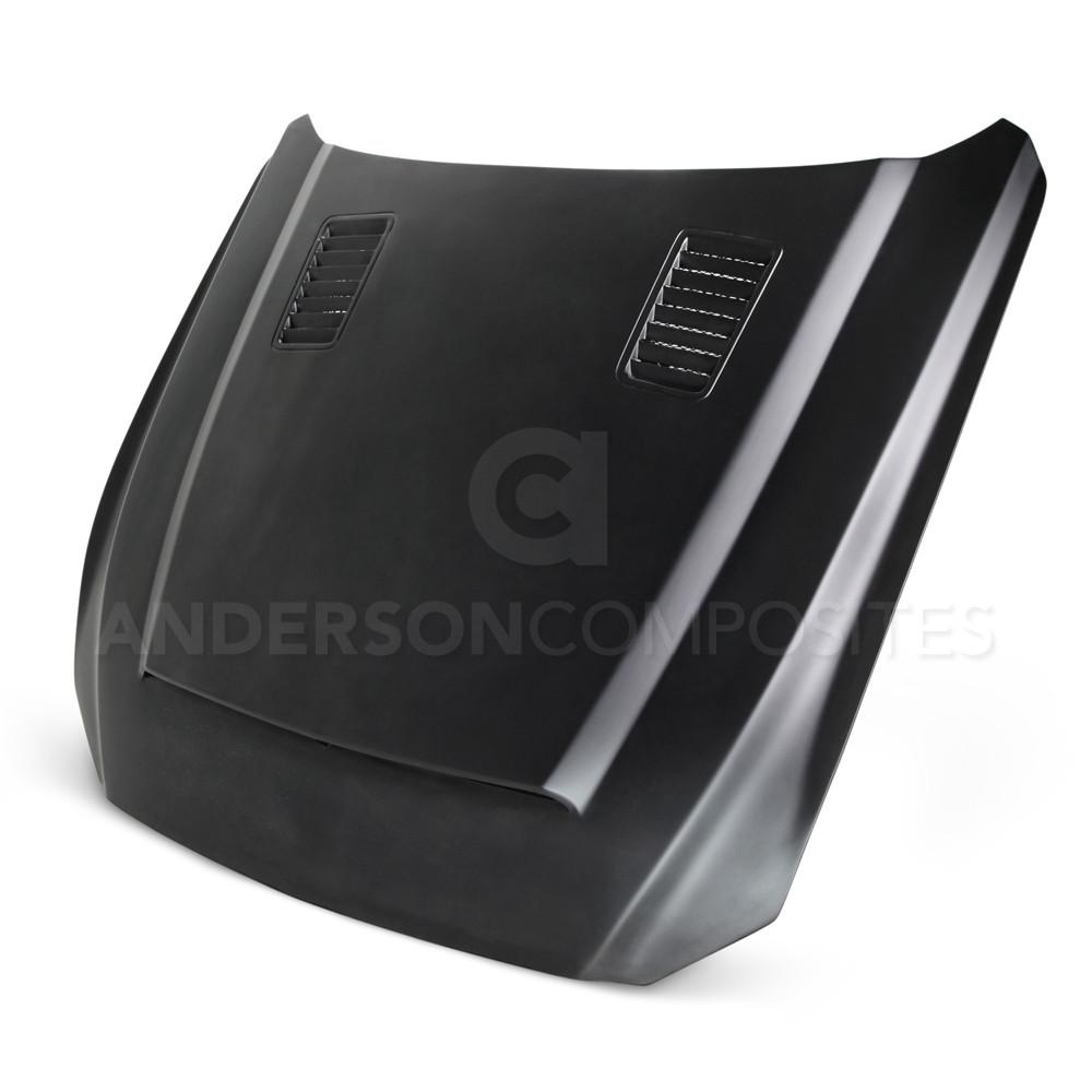 Anderson Composites AC-HD15FDMU-SN-GF Type-SN Fiberglass Hood For 2015-2017 Ford Mustang Anderson Composites Hood  AXOPROS
